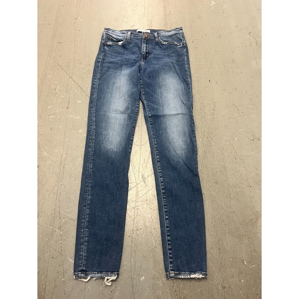 Flying Monkey Jeans Womens 28 Blue Denim Medium Wash Straight Leg Zip Fly Retro